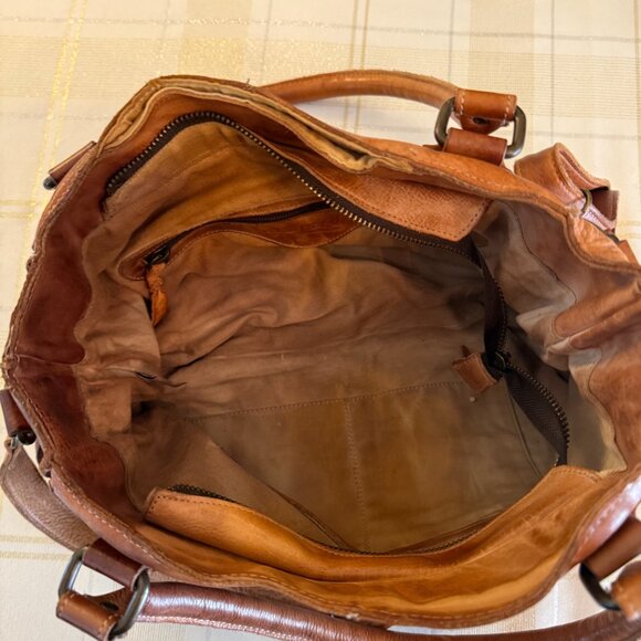 Bed Stu Two-Tone Leather Shoulder Bag - Picture 3 of 5